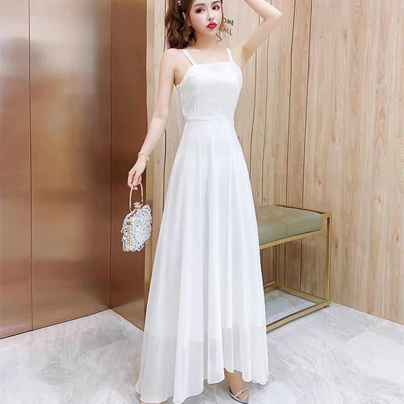Women's 2025 Summer Chiffon Spaghetti Strap Dress - Stylish Goddess Mesh Two-Piece Skirt Set