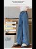 Fasjonable jenters vide jeans: Trendy vår- og høststil for store barn