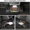 Rear Center Console Trash Can Garbage Bin For Tesla Model Y Juniper 2025 2026, Anti-Slip & Durable Under Seat Storage Box Organizer With Lid Cover