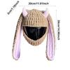 Helmets Cover Knitted Cartoon Motorbike Helmet Cover Handmade Crochet Craft Protective Cover Helmets Accessories For Most Full