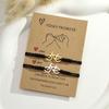 Noter Matching Couple Bracelet 2Pcs Stainless Steel Bicycle Handmade Braided Cord Charm Braslet Perfect Gift For Lovers Jewelry
