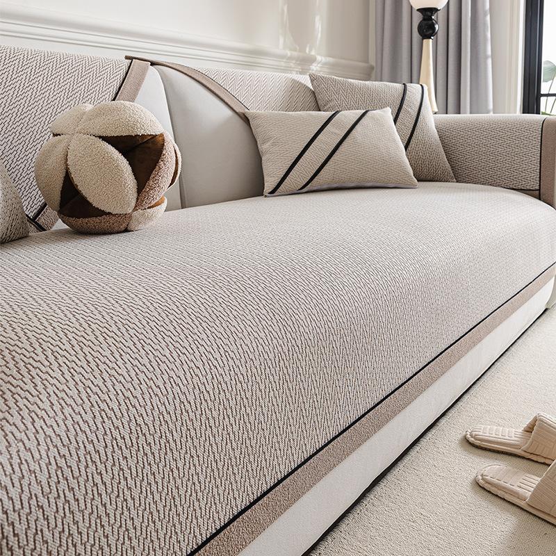

Modern Light Luxury High-end Sofa Cushion, New Four-season Universal Straight Row Non-slip Seat Cushion, Leather Sofa Cover 90 * 150Cm single pack