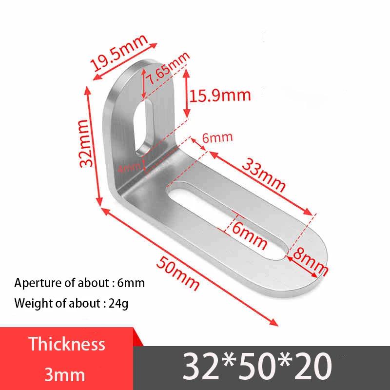 

1Pcs L-Shaped Stainless Steel Corner Code Furniture Bed Frame Cabinet Connector Furniture Fixator 90 Degree Right Angle Bracket