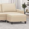 Footstool Cream 70x55x41 Cm Microfiber Fabric