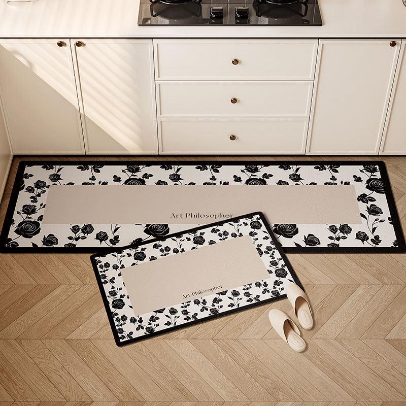 American Retro Diatom Mud Water-Absorbing Non-Slip Kitchen Floor Mat