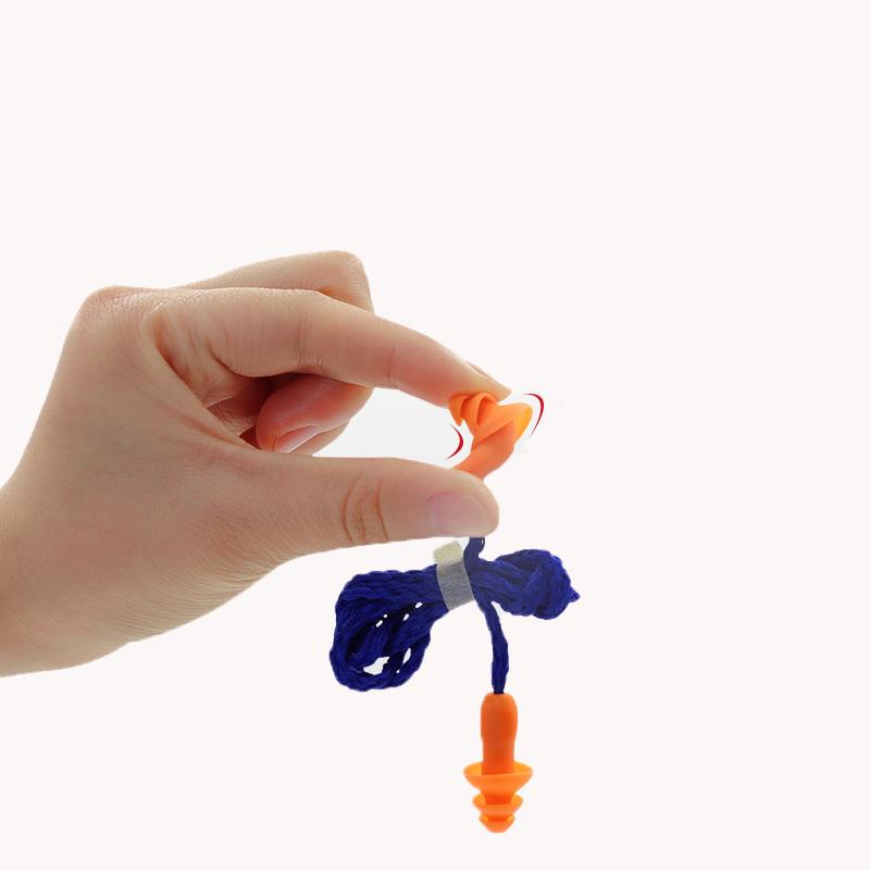 1/5/10pcs Soft Silicone Corded Ear Plug Protector Reusable Hearing Protection Anti-noise Sleep Aid Comfortable Silicone Earplugs