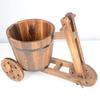 Retro Style Carbonized Wood Tricycle Planter for Succulents - European Pastoral & Japanese Inspired Decor