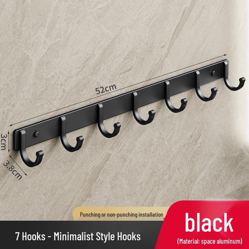 No-Drill Adhesive Hook: Wall-Mounted Towel Rack for Bathroom or Kitchen