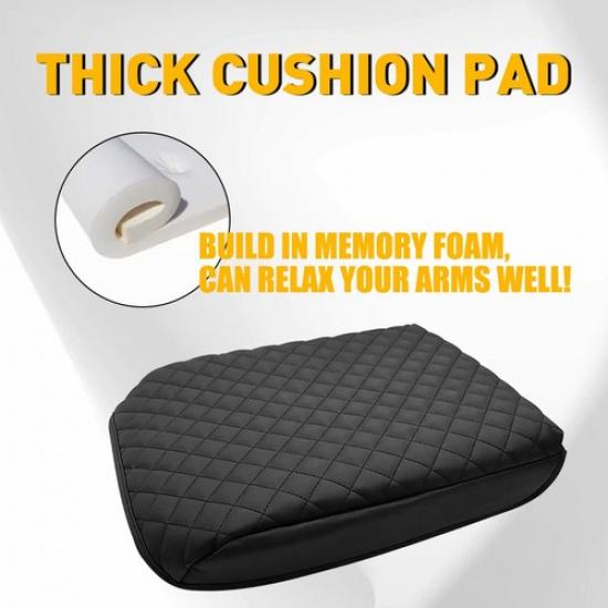 For - Ford F-150 Cab Center Console Lid Armrest Cover Soft Cushion Pad V