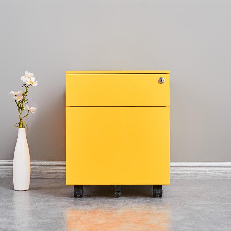 Mobile Metal Filing Cabinet with Lock - Under Desk Office Storage Drawer