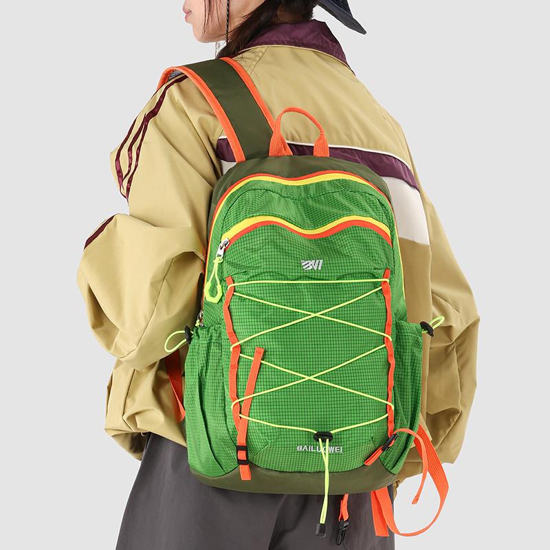 Color Block Backpack Unisex Commuter Large Capacity Lightweight Travel Backpack Student Schoolbag