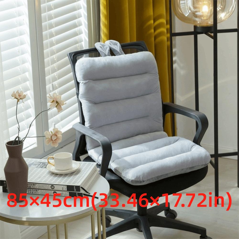 New Soft Desk Chair Cushion Winter Warm Velvet Seat Cushion Removable Thickened Back Support Cushion Office Computer Chairs