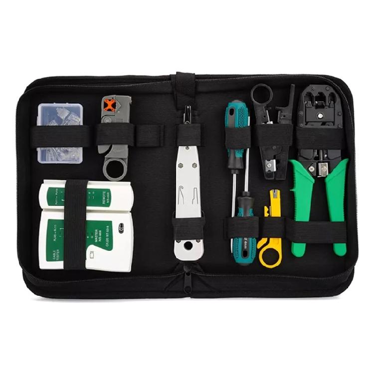 Networking RJ45 Crimper Lan Tester Tool Set Ethernet Cable Stripper Punch Down Tool RJ45 RJ11 Connector Cabling Set