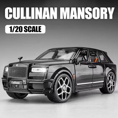 Nouveau grand 1:20 Rolls-Royce Cullinan SUV Modèle de voiture en alliage modifié en métal moulé sous pression Jouet pour garçon Voiture à tirer Son et lumière Six portes Cadeau pour enfants
