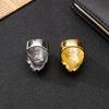 7-12# Vintage Stainless Steel Skull Silver Gold Color Ring Mens Skull Biker Rock Roll Gothic Punk Skull Mask Ring Jewelry Ring