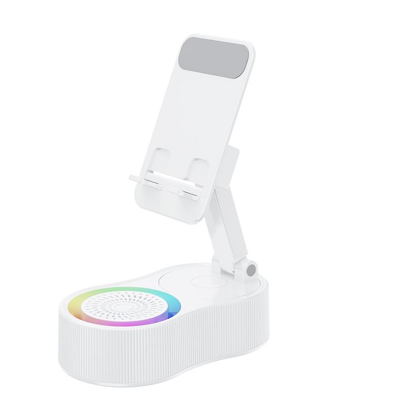 

1Pc Smart Sensor Phone Holder Wireless Bluetooth Speaker Home Office Live Streaming Charging 5-in-1 Speaker