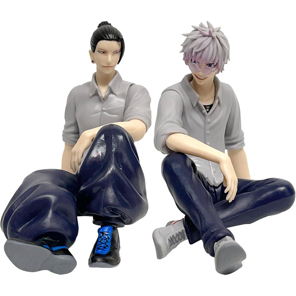 Нове Аніме Статуетка Сатору Годжо Фігурка Jujutsu Kaisen Гето Сугуру Сидяча Поза Фігурки Pvc Модель Сфера В'язниці Лялька Іграшки