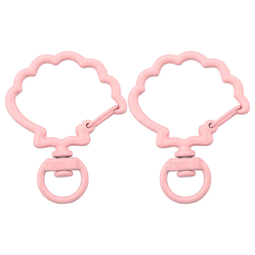 31X39mm Candy Colored Alloy Shell Shaped Spring Buckle Special-shaped DIY keychain Accessories Creative Accessories Hanging Ornaments