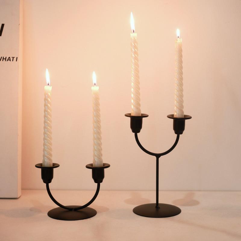 Romantisches Candlelight-Dinner Eisenleuchter Dekorative Artikel Foto-Requisiten Atmosphäre