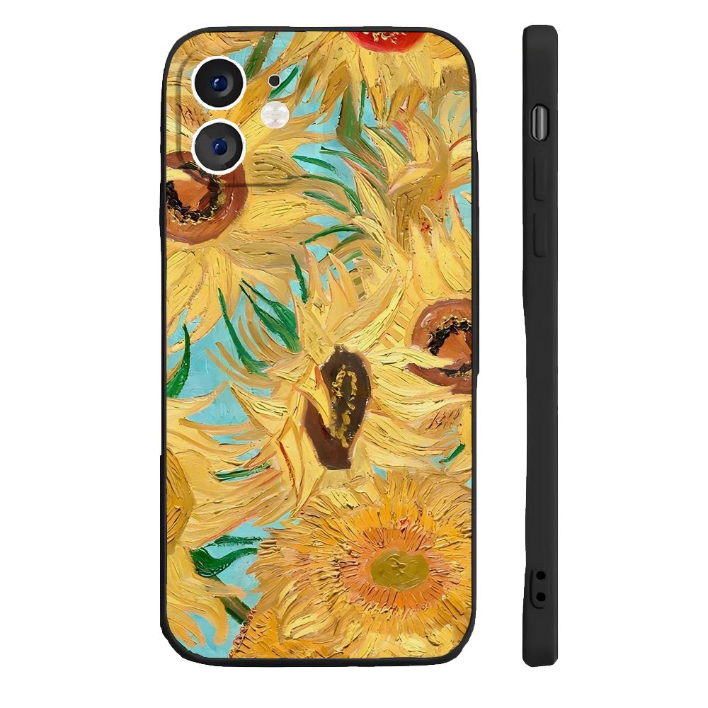 

Чехол для телефона Art Van Gogh Starry Sunflower силиконовый мягкий для iPhone 16 15 14 13 12 11 Plus Pro Max Plus For IPHONE 13PROMAX