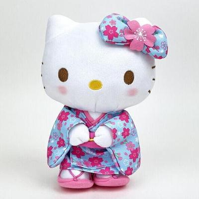 Sanrio Charaktere Hello Kitty Hellblau Sakura Kimono Plüsch (S Größe)