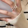 925 Sterling Silver Rings for Women Couple Minimalist Handmade Simple Hollow Heart Ring Party Jewelry Gift Prevent Allergy
