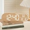 Wall-mounted Electronic Wall Clock Multi-functional Date Digital LED Clocks Temperature Calendar Display Table Clock for Bedroom