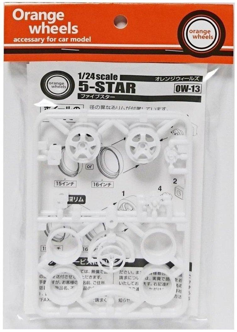

Asuka Model Оранжевые колеса Белые пластиковые детали 1/24 5-STAR OW-13 белый