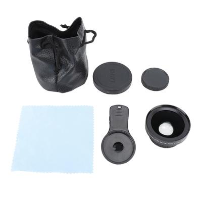 2 In 1 Phone Camera Lens Kit 0.45X Wide Angle 12.5X Macro Universal Clip On Cell Phone Lens for