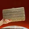 Hand-held Bag - High-end and Luxurious Floral Diamond-set Evening Bag - French-style Shiny Handbag Casually