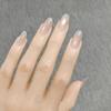 30Pcs Press On Nails French Tip Fake Nail Set Square Shape Reusable Stick-on For Women Girls Day Out