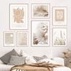Beige Palm Wave Soft Feather Reeds Lines Nordic Posters Prints Canvas Painting Wall Art Pictures For Living Room Home Decor