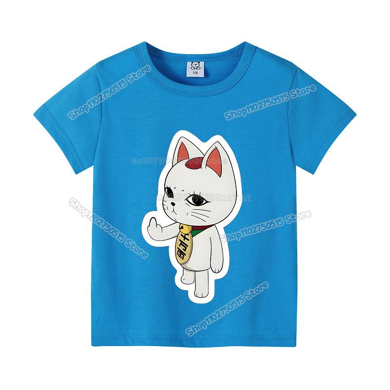 Dandadan Children T Shirt Boy Girl Summer Clothes Anime Movie Kids Short Sleeve Tee Shirt Cartoon Casuall Toddler Cotton Tops