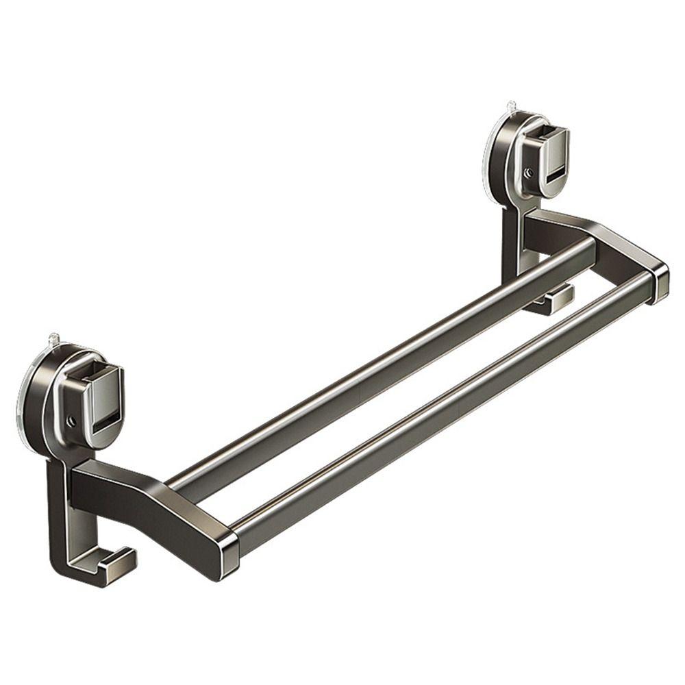 Aluminum Towel Rack 30CM/40CM Suction Cup Towel Storage Hanger Wall Mounted Strong Load-bearing Bathroom Organizer