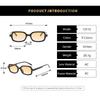 Korean Ins Style Square Sunglasses Women Men Simple Light Color Leisure Sun Glasses Commute Business Glasses