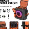 For JBL Partybox Encore Essential 2 Padded Speaker Protective Cover Shockproof Double-Sided Speaker Storage Bag with Mic Pocket