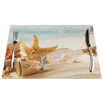 Seestern Platzset 4er/6er Set, Strand Seestern Mediterranes Platzset Hitzebeständig für Esstisch Rutschfest 30*45cm