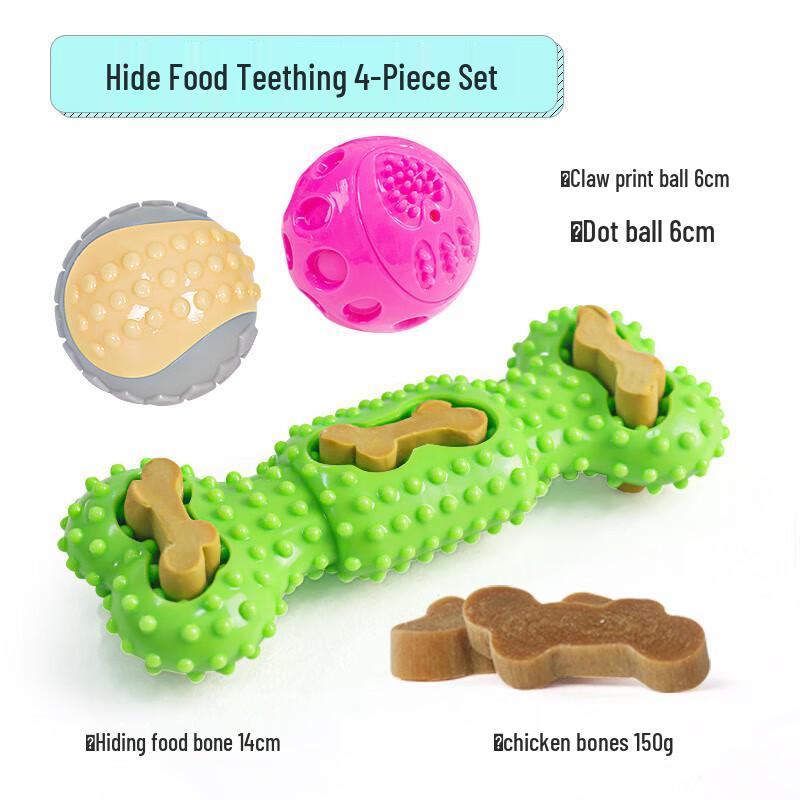 Deer-Inspired Durable Squeaky Dog Toy Set (4-Piece)