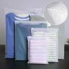 10/15Pcs Reusable Zipper Bag PE Frosted Transparency Plastic Waterproof Travel Packing For Clothes Underwear Classified