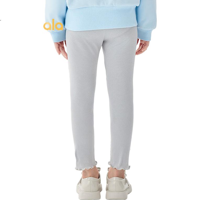 BALABALA Children's Leggings, Girls' Performance Pants, Spring Long Trousers, Ruffled Edge, Sweet And Cute, Versatile