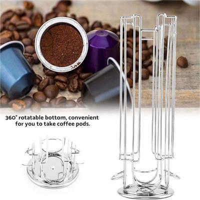 1-2PCS Coffee Capsule Organizer, Suitable for Kitchen, Office, Coffee Bar, Holder for 18 Capsule Pods, 360° Rotating