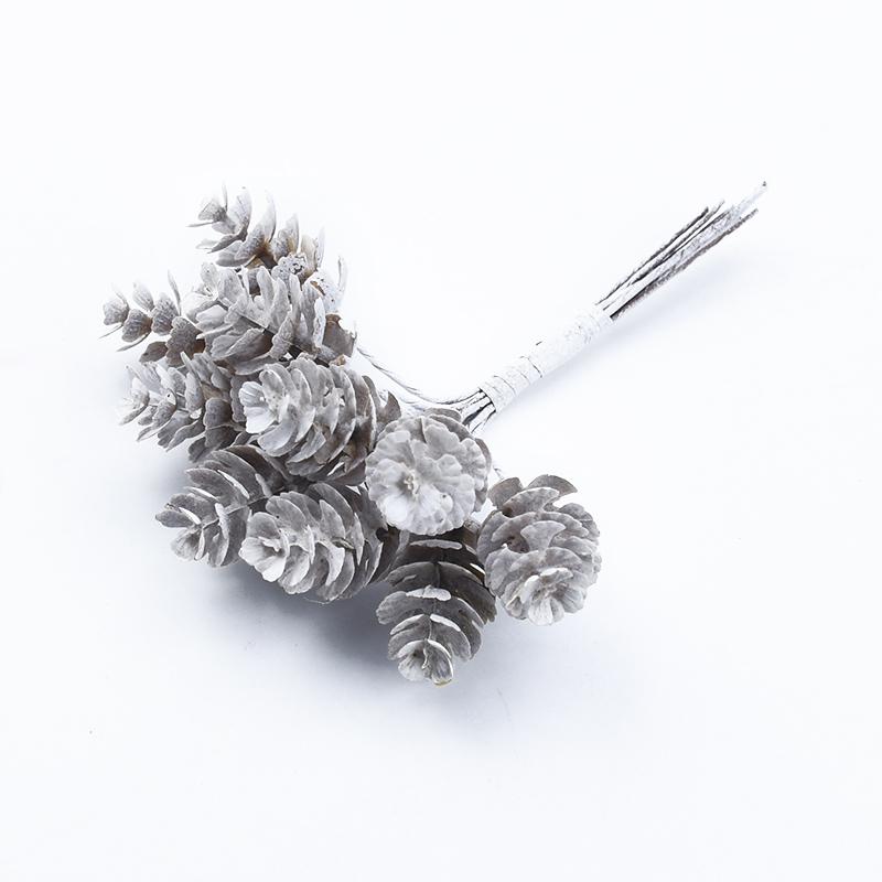 1/4Pcs Gold Silver Christmas Pine Cone Artificial Plants Diy Gifts Candy Box Wedding Decorative Flowers Home Decor Accessories