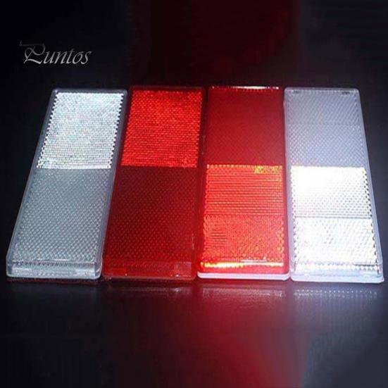 Car Rear Reflectors 2Pcs Reflective Plates Universal Durable Plastic Tail Safety Plate for Truck Vehicle