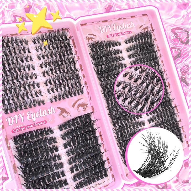 Kit de Herramientas de Maquillaje con Pegamento y Pinzas para Mezclar Pestañas Postizas tipo Racimo Extensión de Pestañas Diy para Pestañas Set de Pestañas Impermeables Gruesas