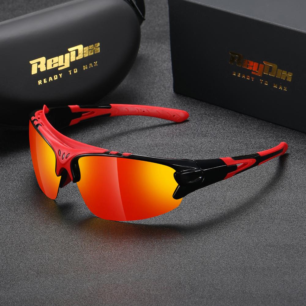 

Поляризационные спортивные солнцезащитные очки ReyDix унисекс, UV400 красный