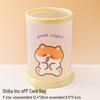 Creative Foldable Cartoon Pen Holder - Round Plastic Desktop Storage for Office & Study