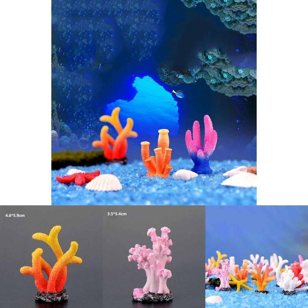 Buntes Harz-Korallenornament für Aquarien und Fischtanks