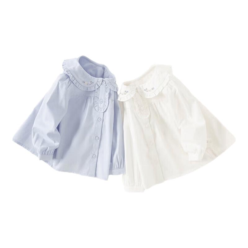 David Bella Girls' Long Sleeve Cotton Shirt