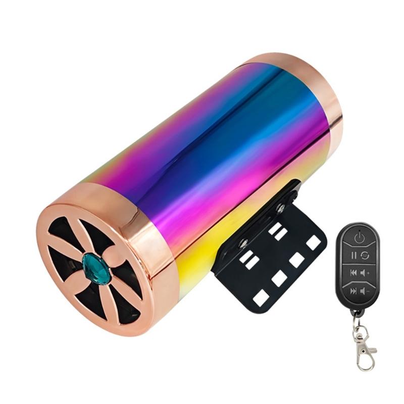 Waterproof Dustproof Motorcycle Speaker System with Dynamic LED Lighting Steel Sound Components for Motorcycle Bikes