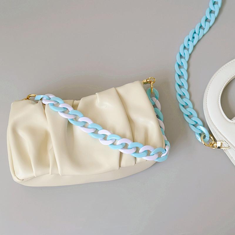 Nová módní žena Kabelka Příslušenství Řetízek Odnímatelný Náhradní Bílá Modrá Kabelka Popruh Ženy Pryskyřice na rameno Roztomilý řetízek na telefon